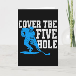 Cover The Five Hole Lustiger Hockey Torwart  Karte