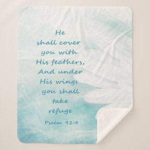 Cover you with his Feathers Bible Quote Ps 91:4 Sherpadecke