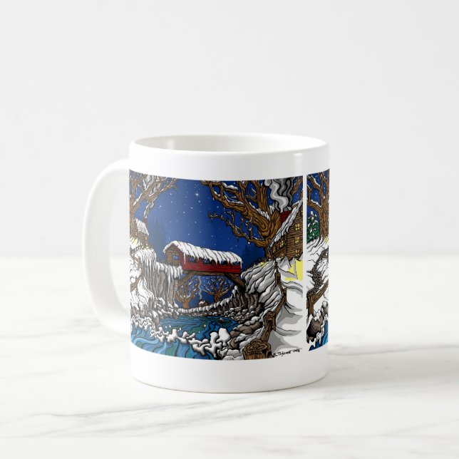 Covered Bridge 11 oz Classic Tasse (Vorderseite Links)