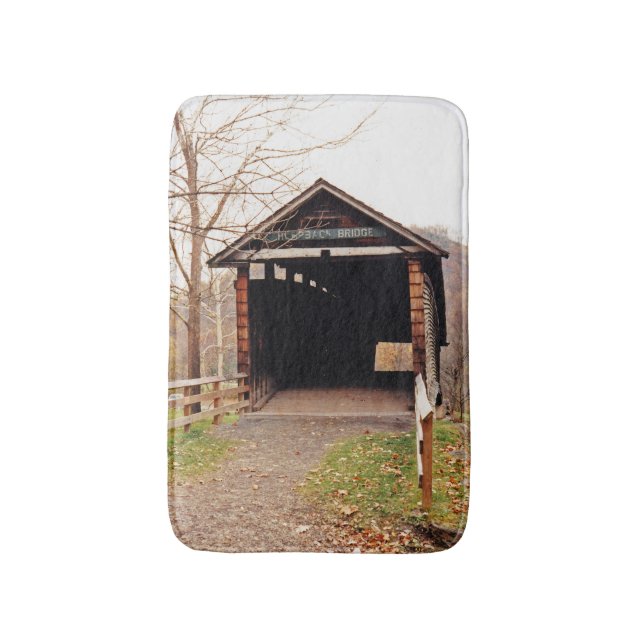 Covered Bridge Badematte (Vorderseite Vertikal)