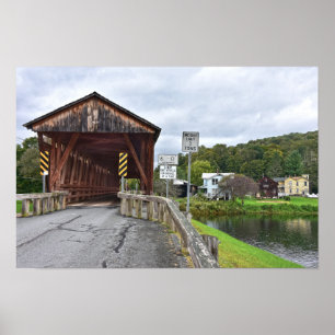 Covered Bridge, Downsville, New York Poster