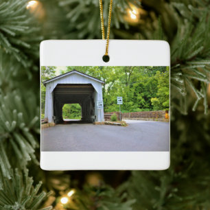 Covered Bridge Foto Keramikornament