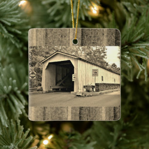 Covered Bridge Foto Keramikornament