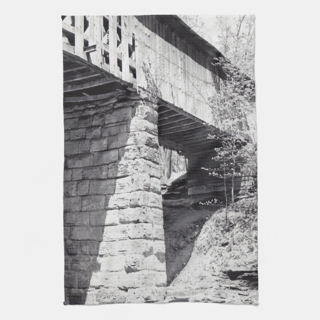 Covered Bridge Geschirrtuch (Vertikal)