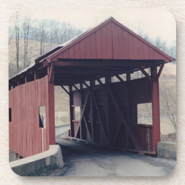 Covered Bridge Getränkeuntersetzer (Vorderseite)