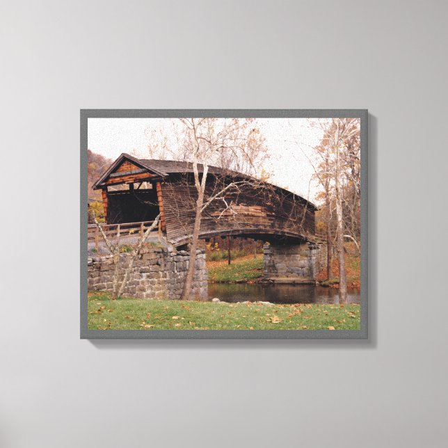Covered Bridge Leinwanddruck (Vorderseite)