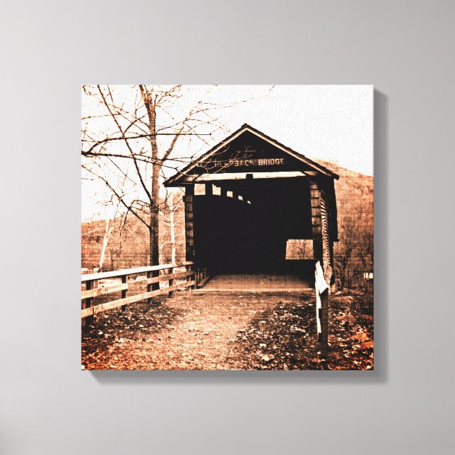 Covered Bridge Leinwanddruck (Vorderseite)