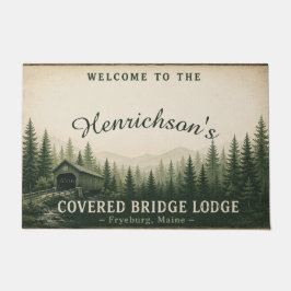 Covered Bridge Lodge Fryeburg Maine Personalisiert Fußmatte