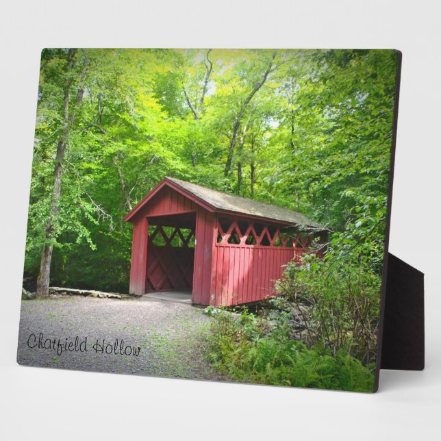 Covered Bridge Plaque Fotoplatte (Seite)