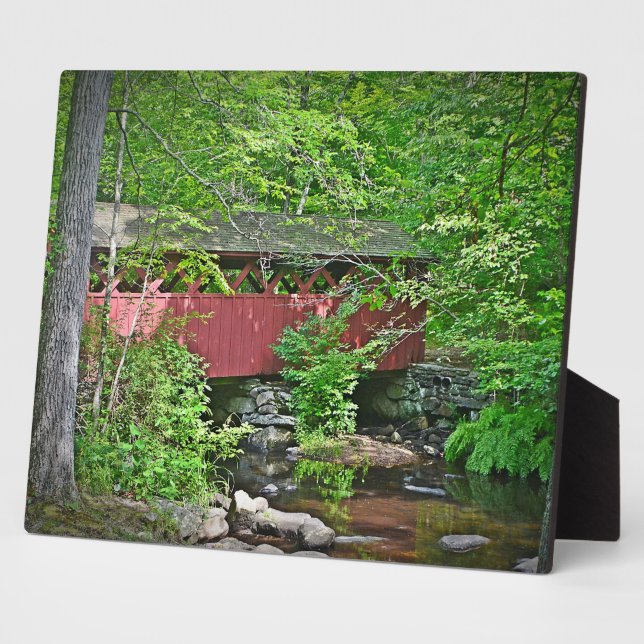 Covered Bridge Plaque Fotoplatte (Seite)