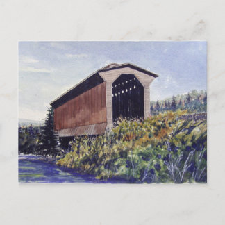 Covered Bridge Postcard Postkarte