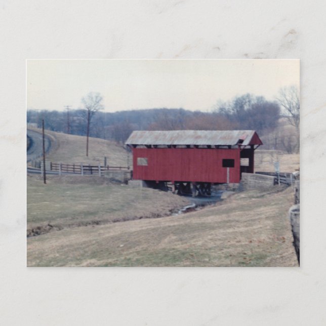 Covered Bridge Postkarte (Vorderseite)