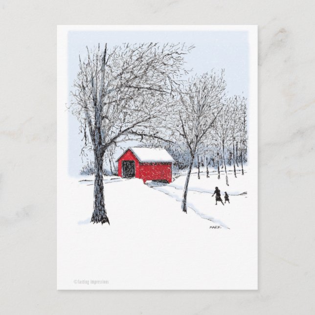 Covered Bridge Postkarte (Vorderseite)