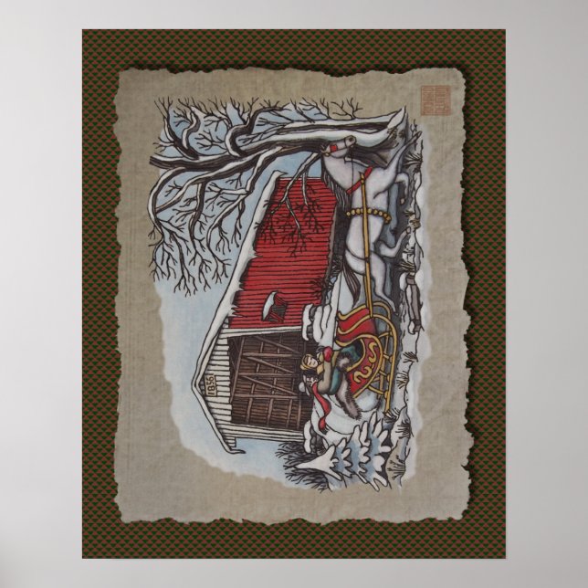 Covered Bridge & Sleigh Poster (Vorne)