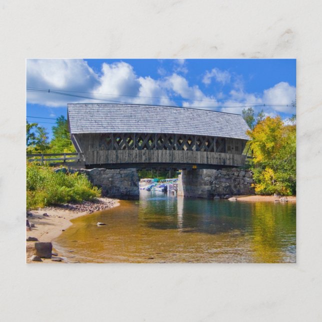 Covered Bridge | Squam River Bridge, Ashland, NH Postkarte (Vorderseite)