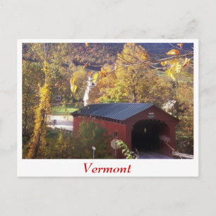 Covered Bridge und Common West Arlington, Vermont Postkarte