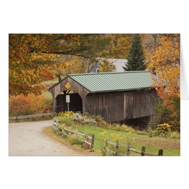 Covered bridge, Vermont, USA (Vorderseite (Horizontal))