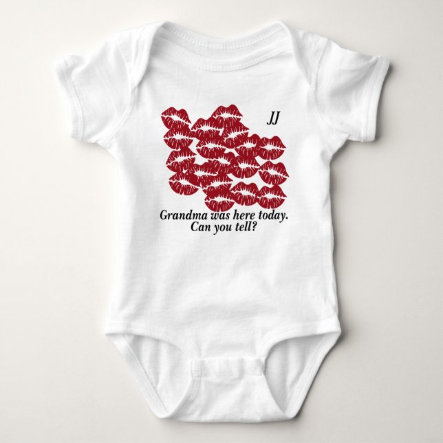 Covered in Kisses Customizable Baby Strampler (Vorderseite)