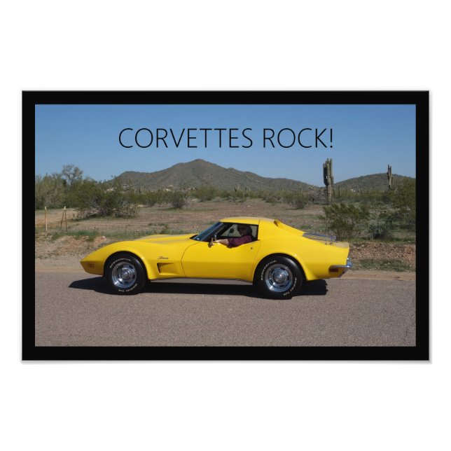 Covettes Rock 1973 C3 Corvette Poster (Vorne)