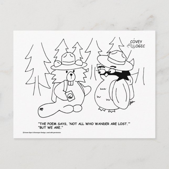 Covey Logic "Lost" Postkarte (Vorderseite)