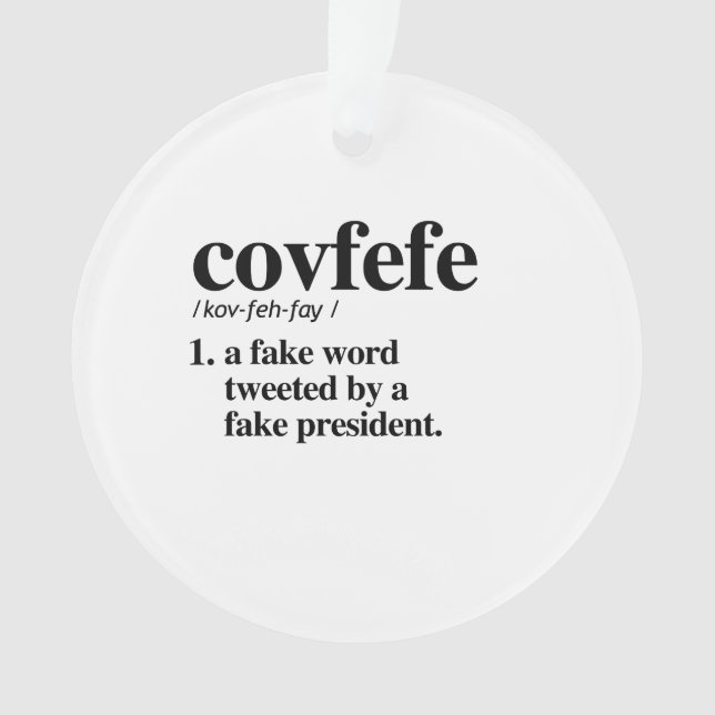Covfefe Definition - ein Fakewort Ornament (Vorderseite)