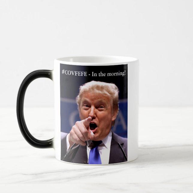 COVFEFE-Kaffee am Morgen Verwandlungstasse (Links)