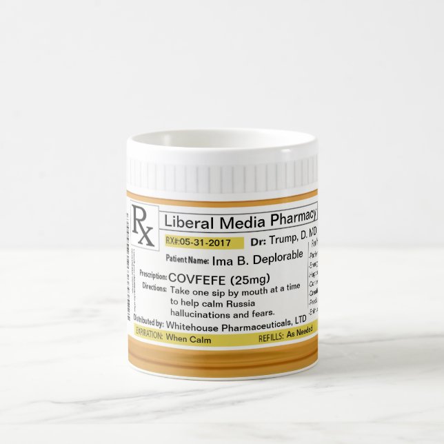 Covfefe Tassen-Verordnung RX Kaffeetasse (Mittel)