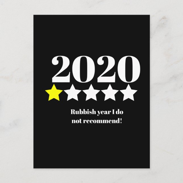 covid19 2020 Schlechtes Jahr Erinnerung Weihnachte Postkarte (Vorderseite)