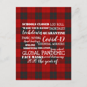 covid-19 2020 Jahr der Schließfächer Postkarte