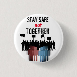 Covid-19 Bleiben Sie Zusammen Sicher Pandemie-Graf Button