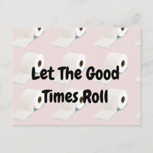 Covid-19 Corona Virus Toilettenpapier rosa Postkarte