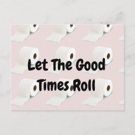 Covid-19 Corona Virus Toilettenpapier rosa Postkarte