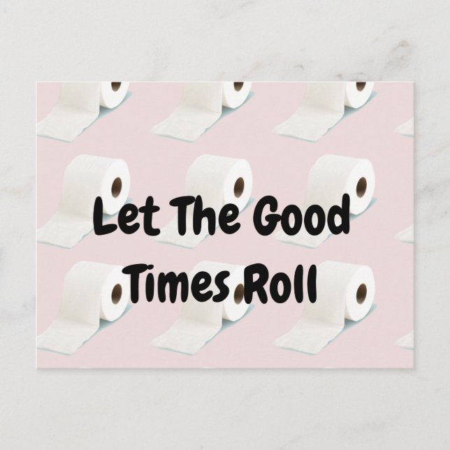 Covid-19 Corona Virus Toilettenpapier rosa Postkarte (Vorderseite)