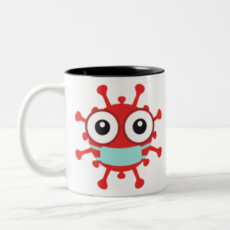 Covid 19 Coronavirus Zweifarbige Tasse