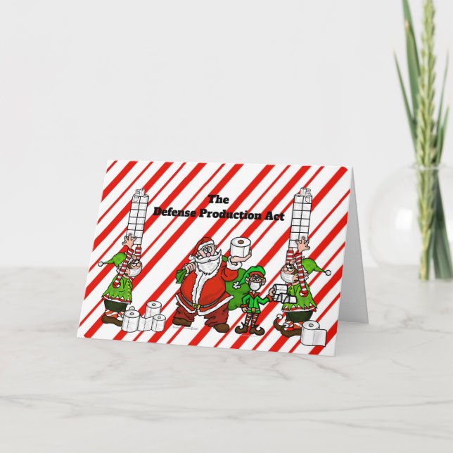 COVID-19 Defense Production Act Weihnachtskarte Karte (Vorderseite)