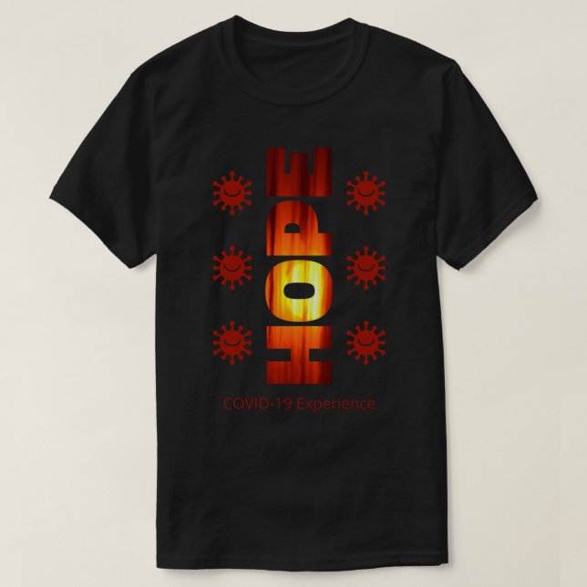 COVID-19 Erfahrung - Hoffnung Sonnenuntergang, Vir T-Shirt (Design vorne)