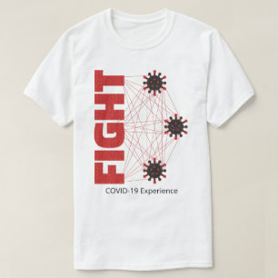 COVID-19 Erfahrung, Kampf, Virus, Rot & Schwarz T-Shirt
