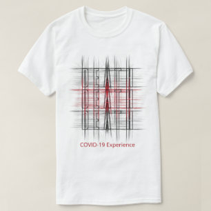 COVID-19 Erfahrung, Pandemie, Tod, Rot und Schwarz T-Shirt