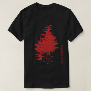 COVID-19 Erfahrung, Virus verbreitet Red Black Cus T-Shirt