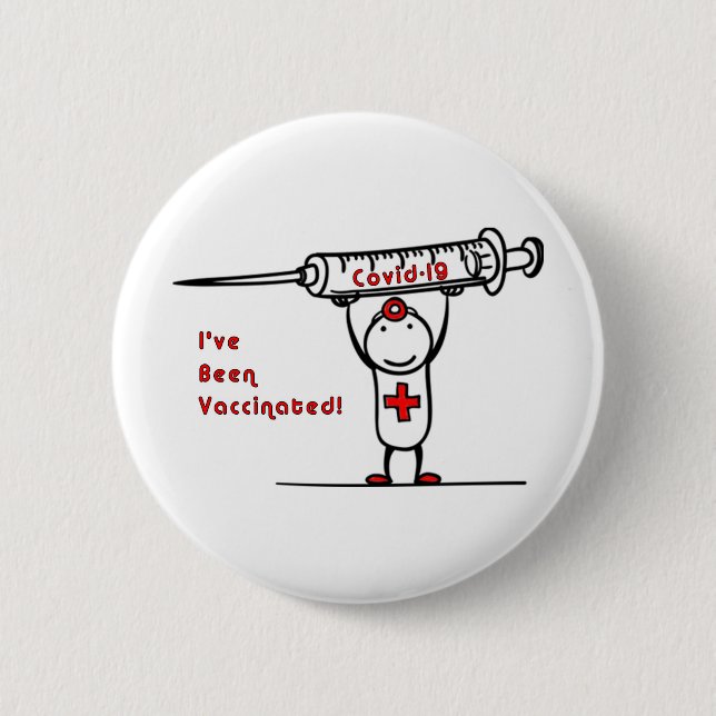Covid-19 Impfknopf Button (Vorderseite)