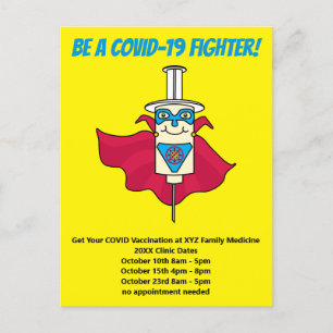 COVID-19 Impfstoff-Erinnerung Ankündigungspostkarte