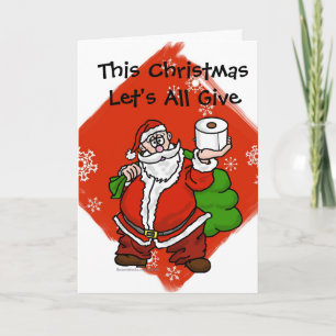 COVID-19 Lustige Toilettenpapier-Geschenk-Weihnach Karte