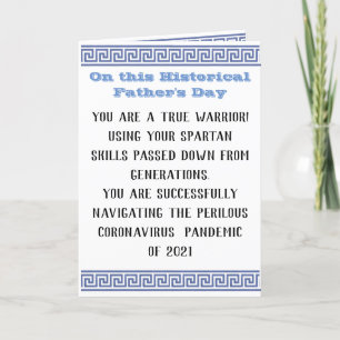 Covid-19 Time Kapsel Father's Day Card Dankeskarte