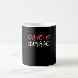 Covid-19 Virus Survivor Sensibilisierungsdesign Kaffeetasse
