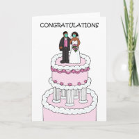 Covid 19 Wedding Gratulation, afroamerikanischer