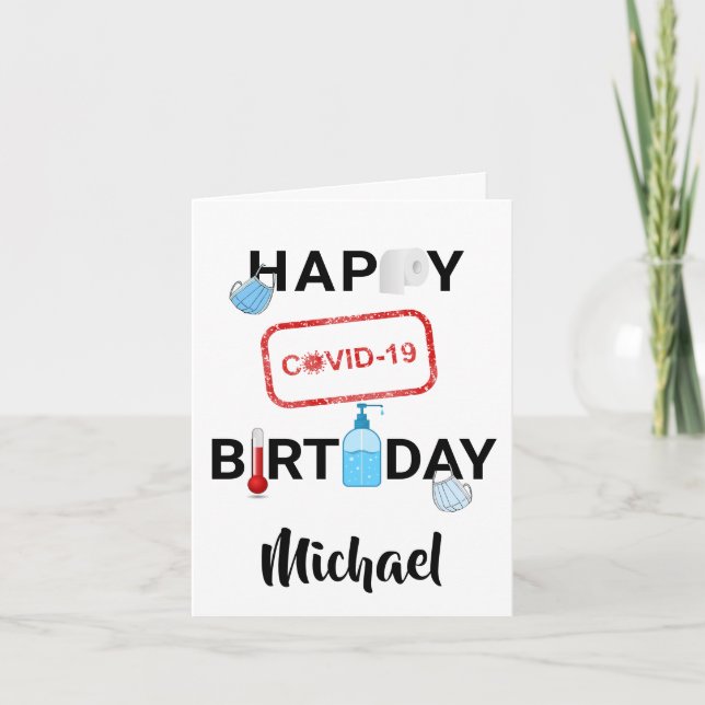 Covid Birthday Card Karte (Vorderseite)