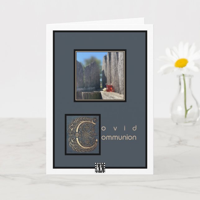 Covid Communion "I Miss You" Grußkarte Karte (Kleine Pflanze)