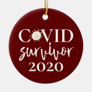 Covid Coronavirus-Überlebender 2020 Keramik Ornament