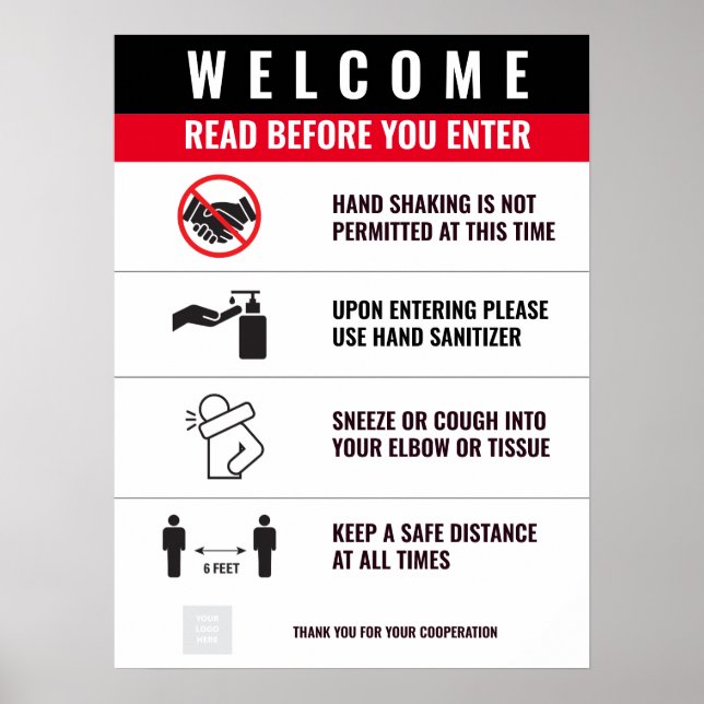 COVID ENTRANCE Poster (Vorne)