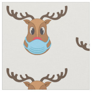 Covid-Gesichtsmaske Rentier hässliche Weihnachten Stoff